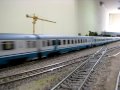 E656-018 avec un intercity plus compos� de voitures UIC type Z et Grand Confort. Entr�e en gare RER de Gennevilliers
