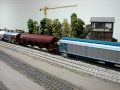 E645-101 Roco en d�coration historique avec un train de fret FS